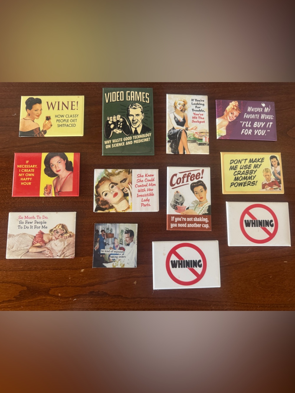 Retro Pop Art Magnet Set - Multi Color